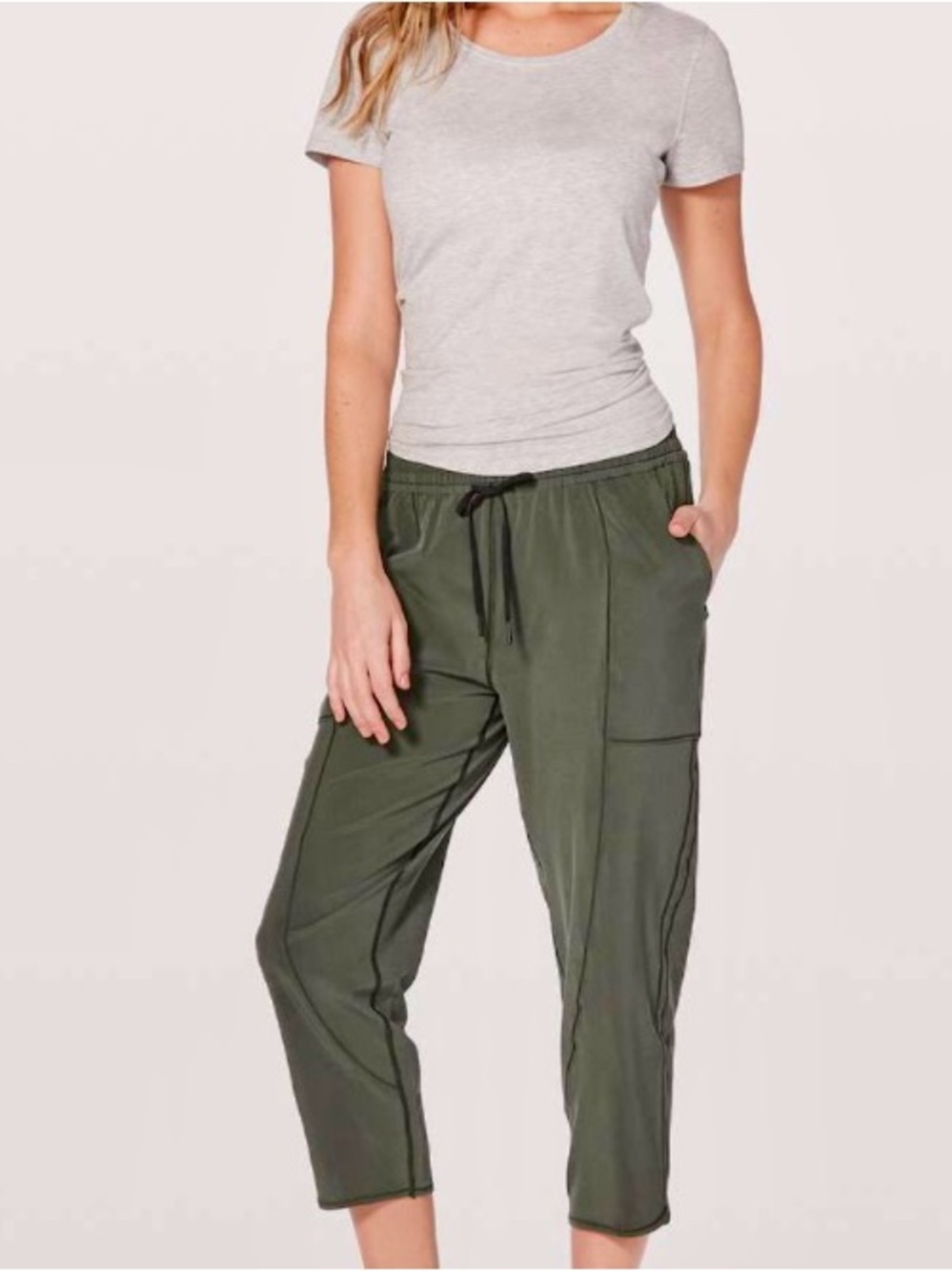 Lululemon Final Play Crop Pant, Evergreen, Size 8